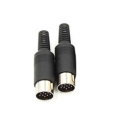FASTROHY 2Pcs DIN Plug 13 Pin Male Inline Audio