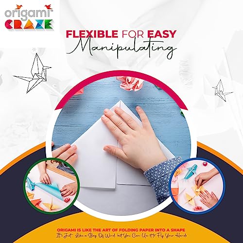 Origami Craze Paper 500 Sheets, Premium Quality for Arts and Crafts, 6