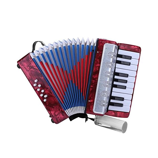 Children Accordion, Mini 17-Key 8 Bass Piano Accordion for Kids Children Amateur Beginner(Red) Accordion For Beginners… - Image 3