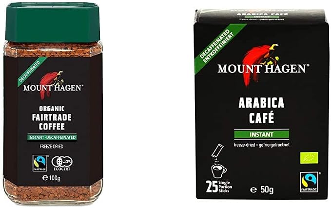 Amazon セット買い マウントハーゲン オーガニック フェアトレード カフェインレスインスタントコーヒー100g インスタント マウント ハーゲン オーガニック フェアトレード カフェインレス インスタントコーヒー スティック 50g 2g 25p インスタント スティック