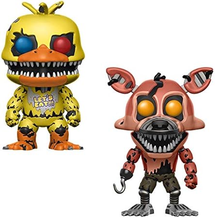 Amazon Panamat アクション トイフィギュア Five Nights At Freddy S Fnaf 2ピース セット おもちゃ 人形 チカ ボニー フォクシー フレディ 5 ファズベア パペット ナイトメア ベア Pvc アクションフィギュア 1 ピース おもちゃ おもちゃ