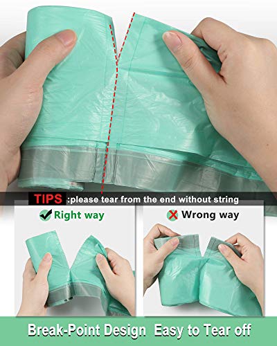 1.2 Gallon Small Trash bags Drawstring Trash Bags, 125 pack compostable car trash bags, Fit 4.5-6 liters Strong Garbage Bags, Bathroom Trash Can Bin Liners, Small Plastic Bags for home office White