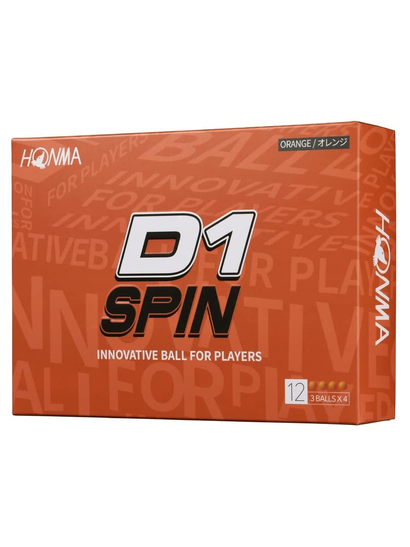ホンマ ゴルフ ボール D1 D-1 SPIN スピン 2023 2ピース ソフト 飛び系 飛距離 ディスタンス ゴルフボール 1ダース 12球 コスパ 本間ゴルフ 本間 HONMA/1ダース(12球)/オレンジ商品画像