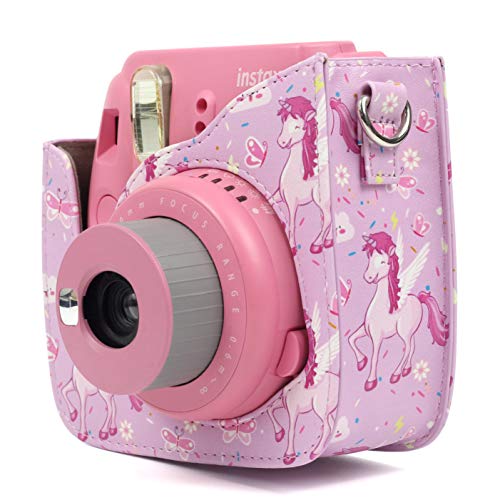 DKEnjoy Compatible Fuji Instax Mini 8/8+/9, PU Leather Camera Case Bag with Adjustable Strap for Fujifilm Instax Mini 8/8+/9 Instant Film Camera - Thumbnail 3