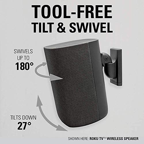 Sanus Universal Speaker Wall Mount for Small Speakers Compatible with Bose, Harmon Kardon, JBL
