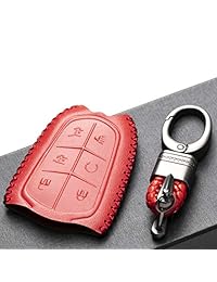 Vitodeco - Funda de piel para llave inteligente sin llave, con llavero para Cadillac Escalade, Escalade ESV 2015-2019