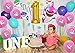 LaVenty Set of 12 Cute pink Sharks 1st Balloons Sharks First Birthday Party Decoration girl Sharks One Balloons girls 1st Birthday Party Decoration