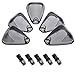 HERCOO Somke Roof Cab Marker Lights Lens w/LED Bulbs Aftermarket Replacement Compatible with F150 F250 F350 F450 F550 Super Duty (Qty:5)