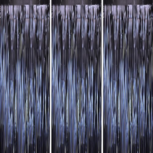 Foil fringe backdrop curtain