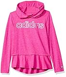 Adidas Little Girls' On The Go Melange Hoodie, Neon Pink, 5