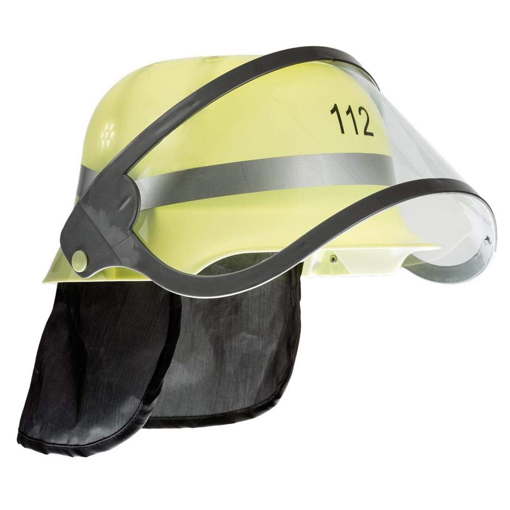 Idena 8040005–Kids Fireman Helmet with Folding Visor and Neck Cover