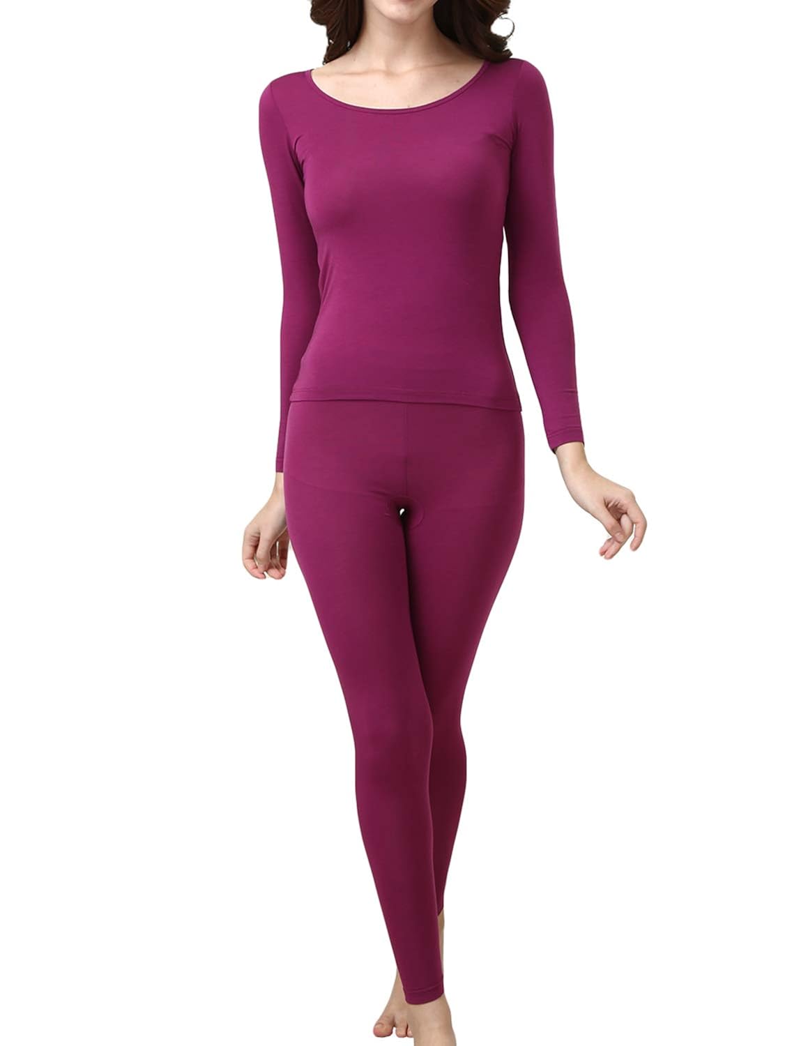 Dramaticbuying Womens Lightweight Thermal Underwear Long John Set Base