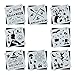 Halloween DIY Decorative Stencils Set of 8 Pack for Painting on Wood, Craft Cards Making, Human Body Painting, Home Decor
