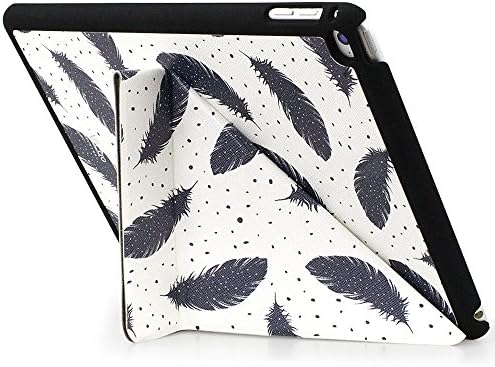 Vicoo® iPad Mini 4 Origami Case..Super Slim Fit Folio Perfectly Fine Origami Cover with Rubberized&amp;Upholstered Back and Smart Feature (Built-in magnet for sleep / wake feature). - Black