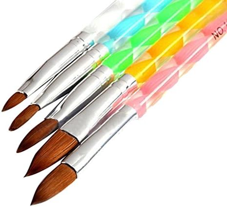 Acrylic Painting Nail Art Set UV Gel DIY Brush Pen Tool Design 3D Polish Kit Tools 5Pcs