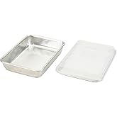 Nordic Ware Naturals Quarter Sheet, 9x13 and Lid Baking Set- USA Made Aluminum Commercial Quality Sheet Pans for Baking or Roasting, Encapsulated Galvanized Steel Rim Prevents Warping, 3pc Baker's Set