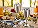 Gourmia GGS9350 Stainless Steel Wine Glasses, 2 Pack With Clear Plastic Lids – 15oz Portable, Insulated Cups for Travel and Outdoor Use - Keeps Drink Hot or Cold, Non-Skid Rubber Feet