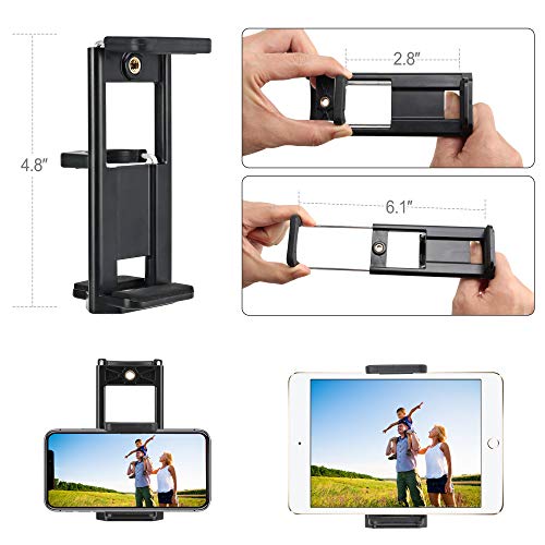 ZOMEI Phone and Ipad Tripod, Video Tripod for Cellphone,Travel Selfie Tripod for Samsung, Huawei,iPhone,Camera and Gopro with Bluetooth Remote Control Universal Smartphone iPad Stand