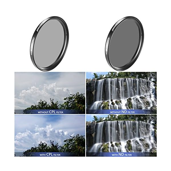 Neewer 49MM Objektiv Filter Set: UV-Filter + CPL Filter + ND4 Filter + Filterbeutel + Reinigungstuch für Kameras mit 18… – Bild 7