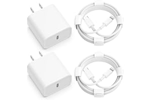 ABCSQUAD USB C Charger for iPhone Charger Fast Charging 2Pack 20W PD Type C Wall Fast Charger Adapter with 6FT USB C to Lightning Cable for iPhone 14Pro Max/13 Pro Max/12 Pro/11 Pro/XR/XS Max/X/8/SE