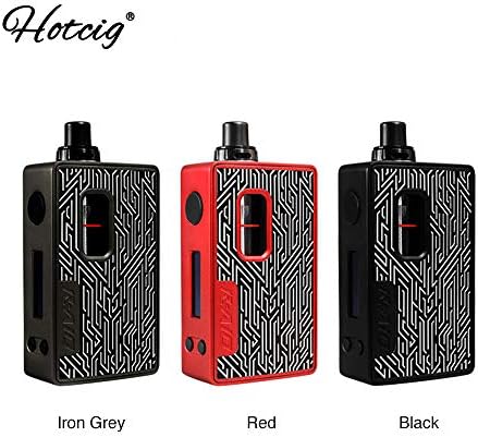 Original Hotcig R-AIO TC Kit with 2ml Atomizer & Max 80W Quick Firing Speed & New Waterproof HM Chip Vape Box Mod Vs Drag Mod Electronic Cigarette No e Liquid, No Nicotine (Black)