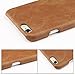 NAISU Vintage Leather iPhone 6/6s Case,iPhone 6/6s Back Cover,Genuine Leather Corrected Grain Leather Phone Case for iPhone 6/6s-Brown