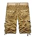 SHDIBA Mens Casual Loose-fit Cargo Shorts Cotton Multi Pocket Sports Wear