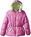 Pink Platinum Girls' Tonal Animal-Print Puffer Jacket