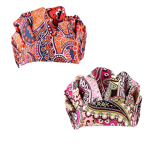 QiaTi Women Scrub Hats with Sweatband Adjustable Cotton Bouffant Cap Doctor Scrub Cap Free Size (Style Set 2) - Thumbnail 5
