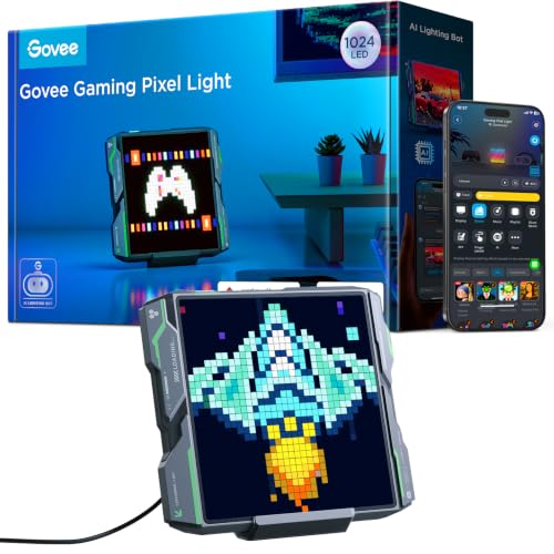 Govee Pixel Licht Gaming Quadrat, 32x32 RGB Pixel Art LED Panel