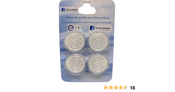 Irisana Filtros Ecogrifo 4Filtros, Cerámica, Blanco, 3x3x1 cm