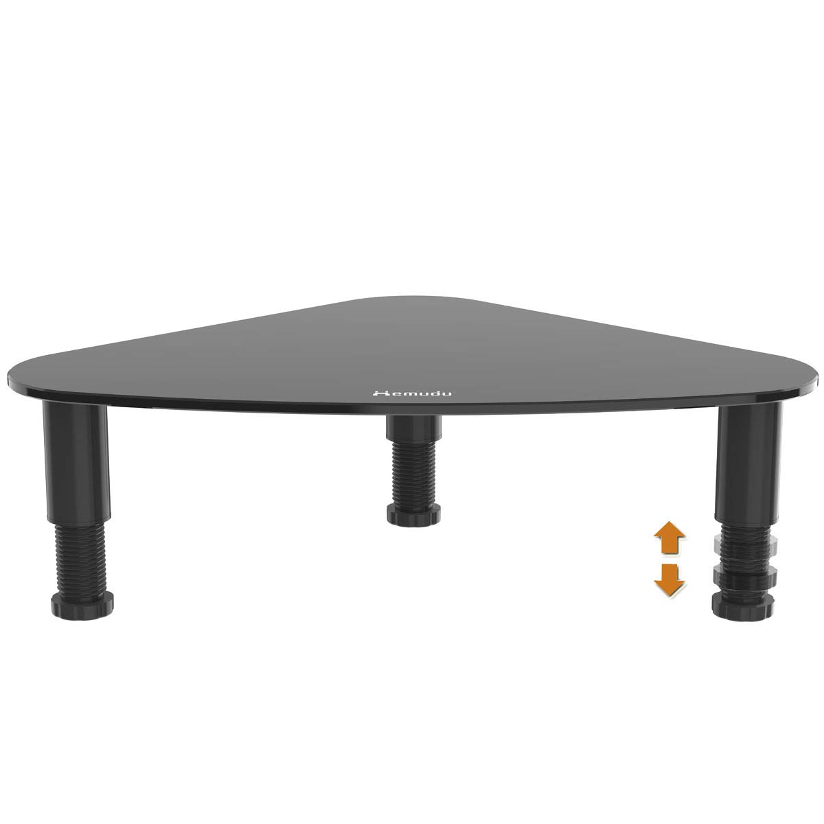 Hemudu Computer Monitor Stand Riser / Triangle Save Space Desktop Corner Stand for Computer, Laptop, black, HD01B-003