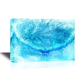 Canvas Wall Art - Close-Up of The Lemon with Bubbles - Gallery Wrap Modern Home Art | Ready to Hang - 12x18 inches