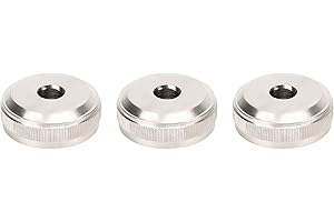 HAPIVIDA Trumpet Valve Caps, 3Pcs Finger Buttons Piston Button Cap Screw Trumpet Accessories Metal Silver Screw Piston Bottom