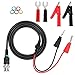 Sumnacon BNC Male Connector to Dual Stackable Banana Plug + Alligator Clip + Spade Copper Fork Plug Test Lead For Oscilloscopes Signal Generators, 300 V 50 Ohm BNC Test Cable With Marker Ring