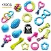 SZKOKUHO 17 Packs Durable Pet Puppy Dog Chew Toys Set Puppy Teething Ball Toys Puppy Rope Dog Tug Toy Safety Design