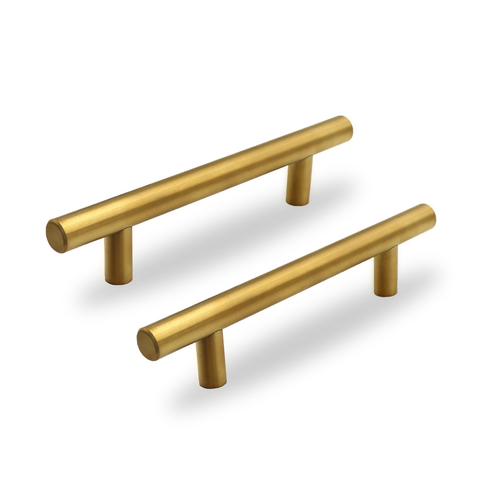 Photo 1 of  3.8 Inch Hole Center Cabinet Pulls Handles, Gold Kitchen Cabinet Pulls Stainless Steel Cabinet Hardware Handles for Kitchen, Cabinet Bathroom Drawer Pulls for Cabinets Closet Handles PACK 4 ***2 COLOR***