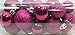 20 Holiday Time Mini Shatterproof Satin Shiny and Glitter Finish Bulb Christmas Ornaments (Pink)