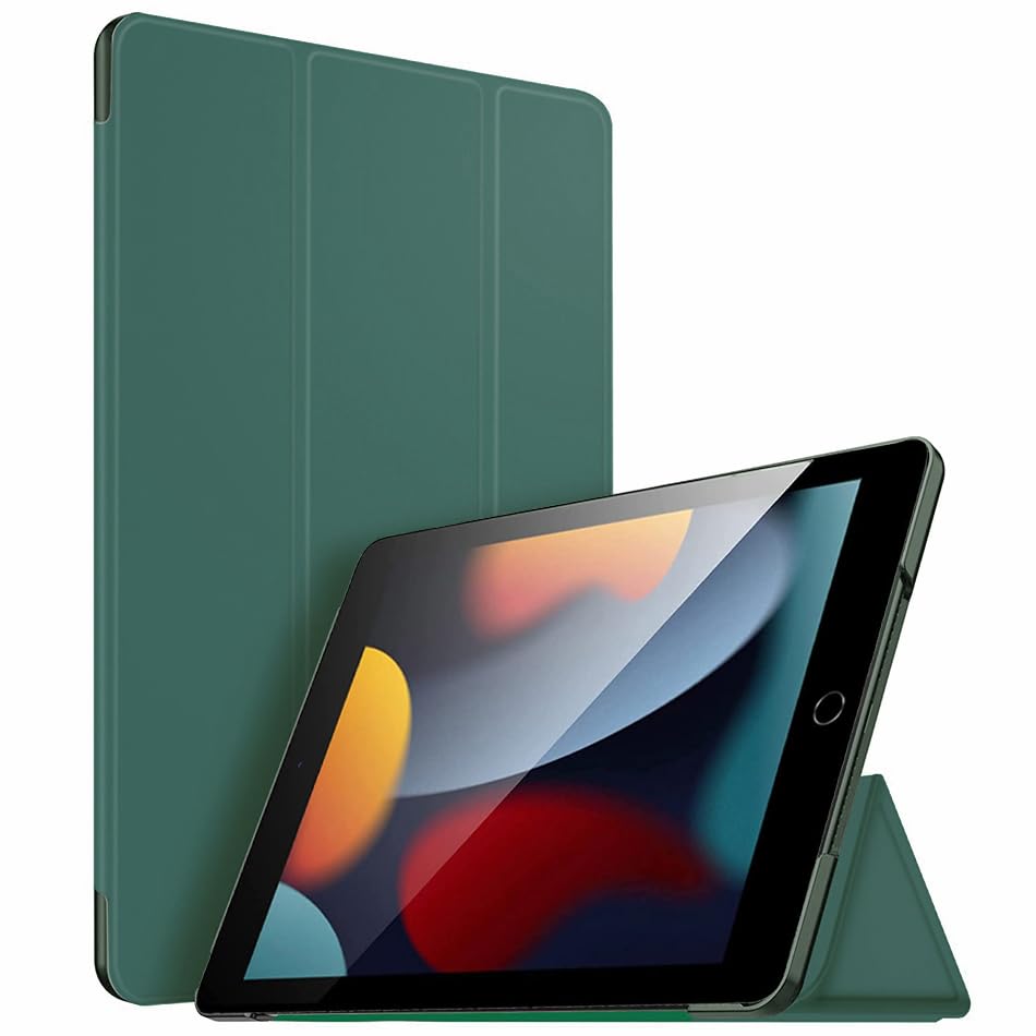 For Apple iPad 10.2 inch 9th/ 8th/ 7th Generation, Smart Magnetic Stand Case, Leather Cover with Magnetic Closure, Anti-Scratch and Lightweight Case (2021/2020/2019) (Emerald Green)