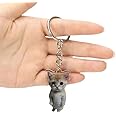 YSSZAM Funny and Cute Banana Cat Keychain, Crying Sounds Making Keychain for Backpacks Handbags for Kids and Adults, Women's Keyrings and Car accessories