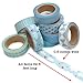 Crafty Rabbit Washi Tape Set | Blue | Repositionable Decorative Adhesive Paper Rolls for Arts and Crafts, Scrapbooking, Calendar, Planner | Set of 8
