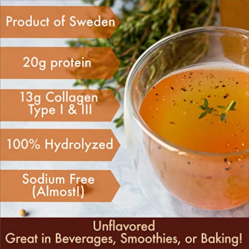 Solo Bone Broth Protein Powder, Low Sodium, Pure Hydrolyzed Collagen