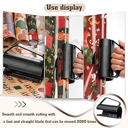 Wrapping Paper Roll Cutter, Black Wrapping Paper