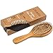 SHARCA Premium Wooden Bamboo Hair Brush with Ball Tipped Bristles from Natural Wood. Organic, Biodegradable, No plastic