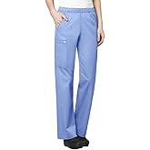 WonderWink Women's Pull-On Cargo Pant, Ceil Blue, 3X-Large Petite