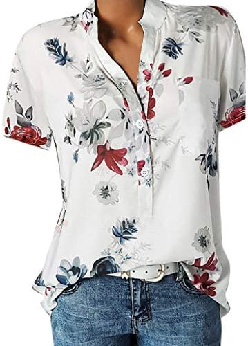 Women Tops,Fghyh Ladies Sale Loose Lace Printed Cold Shoulder T-Shirt Blouse Short/Long Sleeve V-Neck Cover Up Beach Sweatshirts Plus Size Shirts