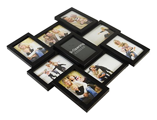 Melannco 51844034 9-Opening Puzzle Collage Picture Frame, Black - //coolthings.us