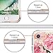 iPhone 7 Case, iPhone 8 Cover, MOSNOVO Floral Pink Rose Flower Clear Design Transparent Plastic Hard with TPU Bumper Protective Back Phone Case for Apple iPhone 7 (2016) / iPhone 8 (2017)