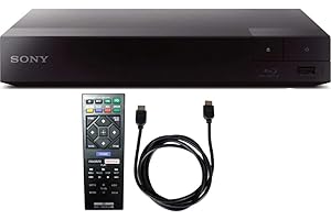 Sony Streaming Blu-ray Disc Player with Wi-Fi (BDP-S3700) with 6ft High Speed HDMI Cable
