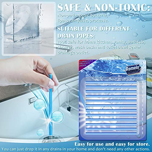 [2022 Newest] Drain Cleaner Sticks, NonToxic Sink Clean Deodorizer for